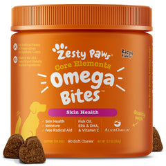 Omega 3 Bites™ Soft Chews for Skin Health, Premium Fish Oil with EPA & DHA + Vitamin C, Functional Dog Supplement