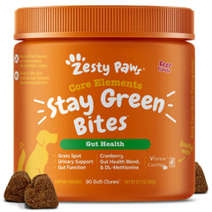 Stay Green Bites™ Soft Chews, Dog Urine Grass Burn Support, With Cranberry & Probiotics, Functional Dog Supplement