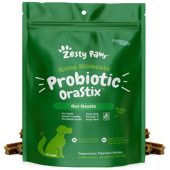 Hemp Elements™ Probiotic OraStix™ for Dogs, with Digestive Probiotics & Hemp Seed, Peppermint Flavor