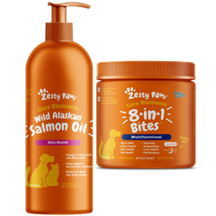 Bestie Health Bundle - Save 20% – 8-in-1 Multivitamin Bites™ for Dogs  & 16 oz Salmon Oil  - 2-Pack
